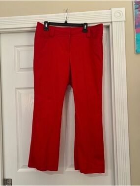 New York & Company Red Boot Cut Dress Pants
